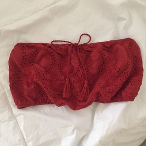 Forever21 burnt orange/brick bandeau top